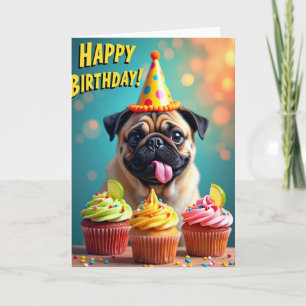 Fawn Dog Birthday Hat Card
