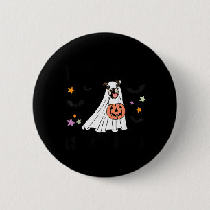 Fawn English Bulldog Is Boo Dog Lover Halloween 6 Cm Round Badge