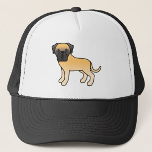 Fawn English Mastiff Cute Cartoon Dog Trucker Hat