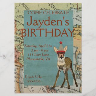 FAWN EXPLORE BIRTHDAY INVITATION