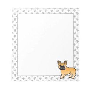 Fawn French Bulldog Cute Cartoon Dog Notepad