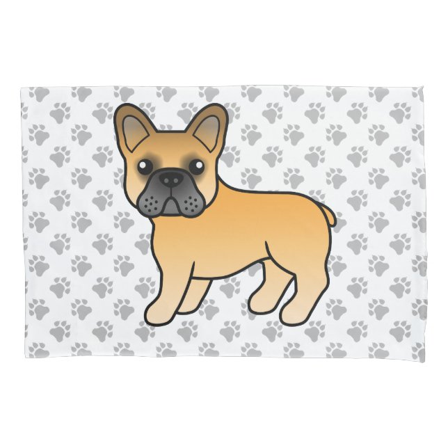 Fawn French Bulldog Cute Cartoon Dog Pillowcase (Front)