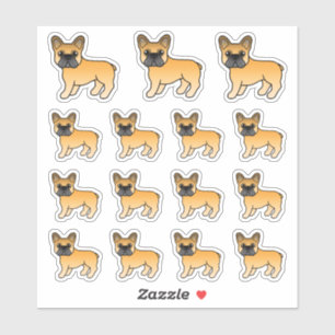 Fawn French Bulldog Cute Cartoon Dogs