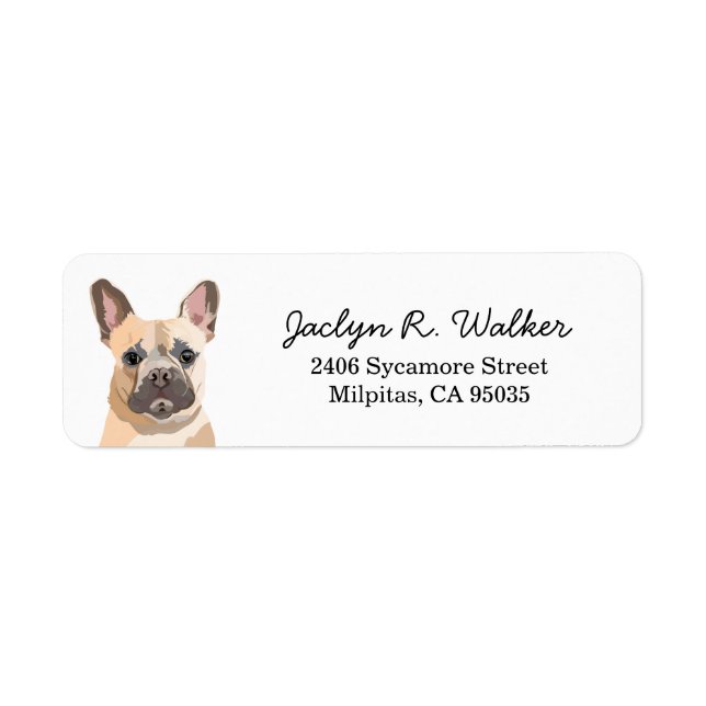 Fawn French Bulldog Return Address Label (Front)