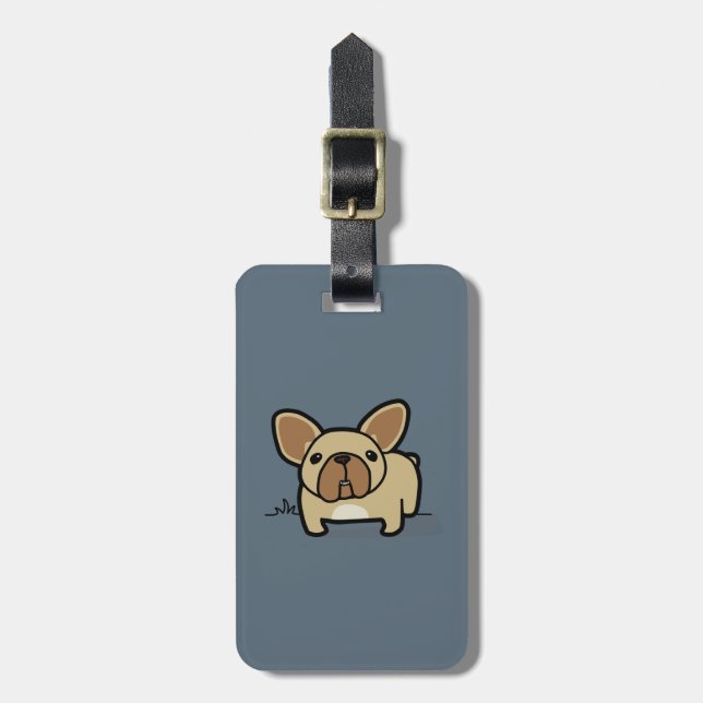 Fawn Frenchie Luggage Tag (Front Vertical)