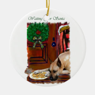 Fawn Great Dane Christmas Ceramic Tree Decoration