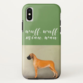 Fawn Great Dane with text Case-Mate iPhone Case