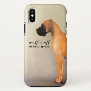 Fawn Great Dane with text Case-Mate iPhone Case