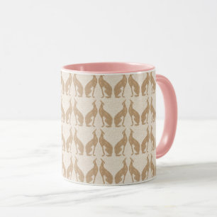 Fawn Greyhound in Art Deco Design Mug