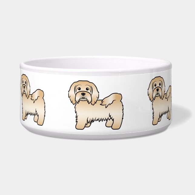 Fawn Havanese Cute Cartoon Dog Illustration (Front)