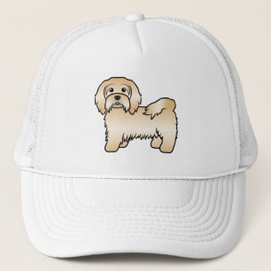 Fawn Havanese Cute Cartoon Dog Illustration Trucker Hat