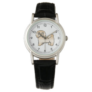Fawn Havanese Cute Cartoon Dog Illustration Watch