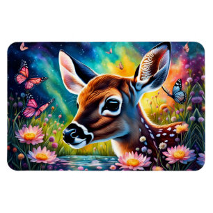 Fawn in Meadow Pond  Magnet