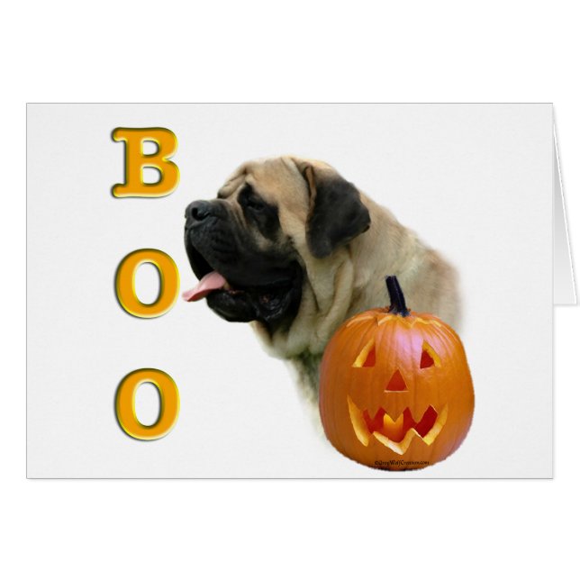 Fawn Mastiff Boo Card (Front Horizontal)