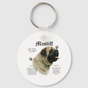 Fawn Mastiff History Keychain