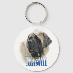 Fawn Mastiff Name Keychain