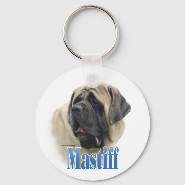 Fawn Mastiff Name Keychain (Front)