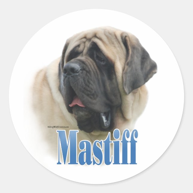 Fawn Mastiff Name - Sticker (Front)