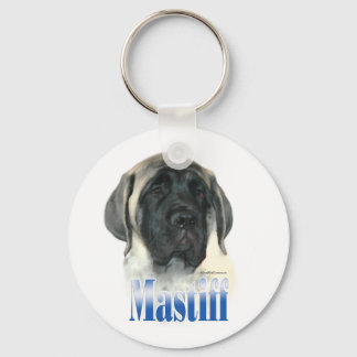 Fawn Mastiff pup Name Keychain