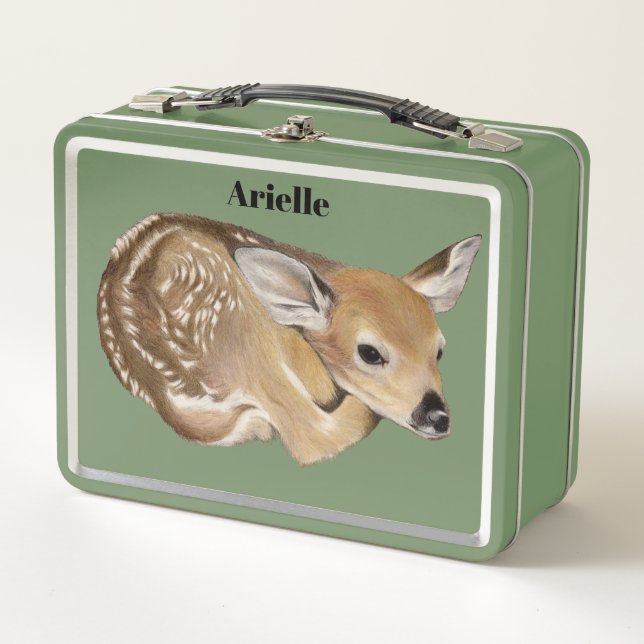 Fawn Metal Lunch Box (Front)
