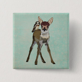 Fawn & Owl Button