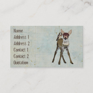 Fawn & Owl Grunge Business Card
