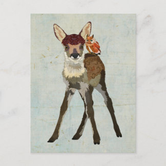 FAWN & OWL Postcard