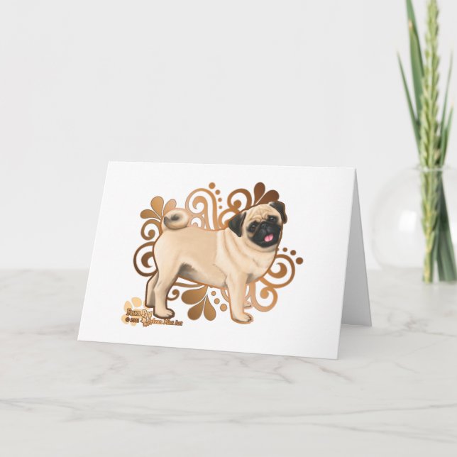 Fawn Pug Card (Front)