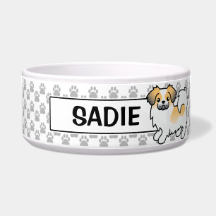 Fawn Sable Parti-colour Tibetan Spaniel Cartoon Do
