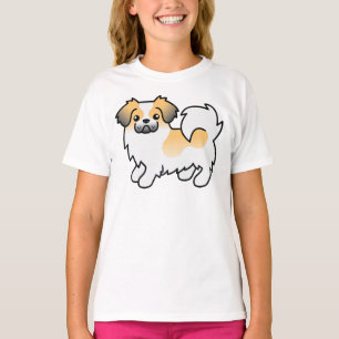 Fawn Sable Parti-Colour Tibetan Spaniel Cute Dog T-Shirt