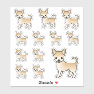 Fawn Smooth Coat Chihuahua Cute Cartoon Dogs
