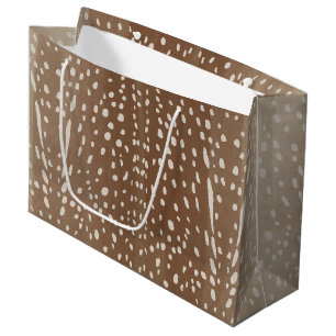 Fawn Spots Baby Deer Animal Print Pattern Large Gift Bag