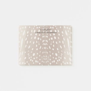 Fawn Spots Baby Deer Animal Print Personalized Post-it Notes