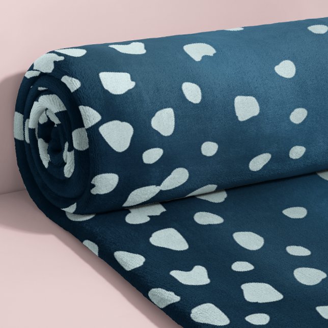Fawn Spots Soft Blue Animal Print Fleece Blanket (Creator Uploaded)