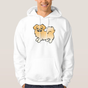 Fawn Tibetan Spaniel Cute Cartoon Dog Hoodie