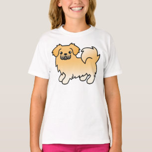 Fawn Tibetan Spaniel Cute Cartoon Dog T-Shirt