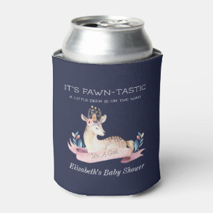 Fawntastic Deer It's A Girl Baby Shower Favours Can Cooler