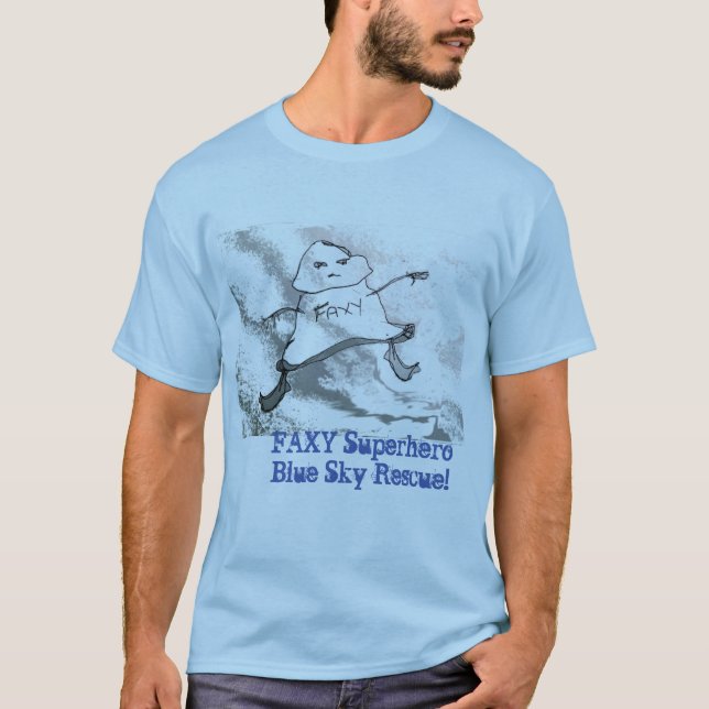 FAXY SuperHero Blue Sky Rescue ©2020Annabelle Echo T-Shirt (Front)