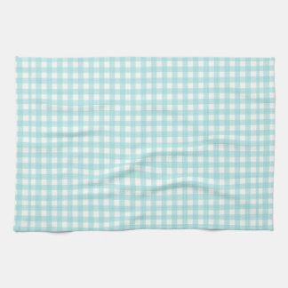 Faye and Lauren Aqua Blue Gingham 1 Tea Towel