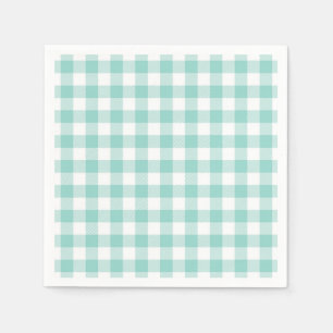 Faye and Lauren Aqua Plaid Napkin
