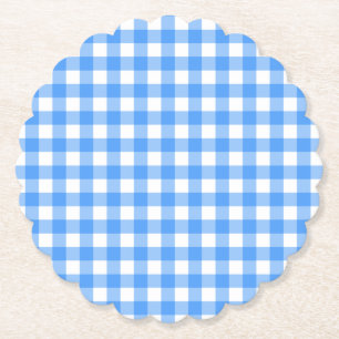 Faye and Lauren Blue2 Gingham Paper Coaster