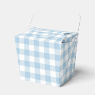 Faye and Lauren Blue Plaid Favour Box