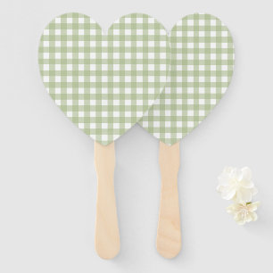 Faye and Lauren Gingham Hand Fan