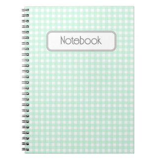 Faye and Lauren Green Gingham Notebook