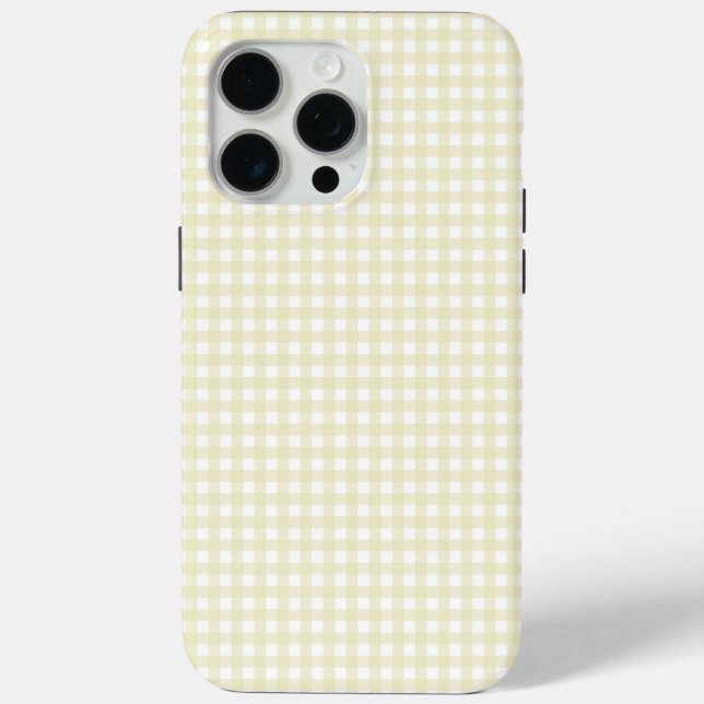 Faye and Lauren Lemon Yellow Gingham Case-Mate iPhone Case (Back)