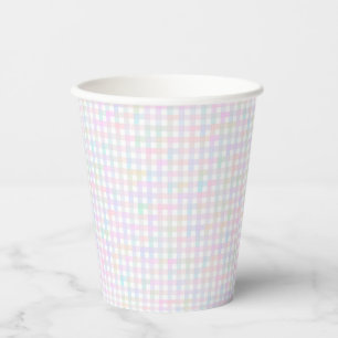 Faye and Lauren Pastel Gingham Multicolor Paper Cups
