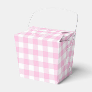 Faye and Lauren Pink Plaid Favour Box