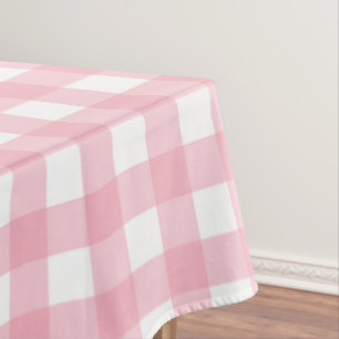 Faye and Lauren Pink Plaid Tablecloth