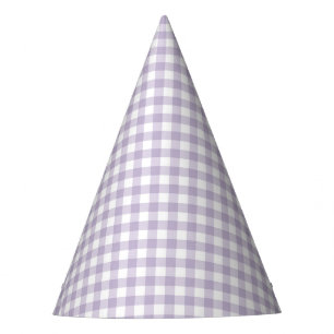 Faye and Lauren Purple Gingham Party Hat