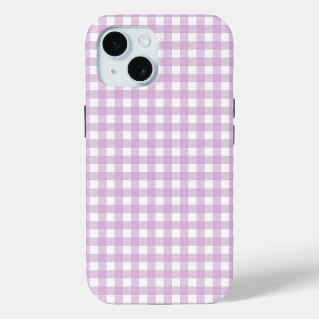 Faye and Lauren Soft Purple Gingham Case-Mate iPhone Case (Back)